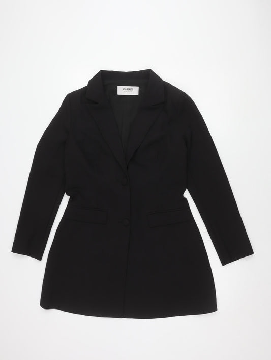 4th & Reckless Women's Black Long Sleeve Belted Dress