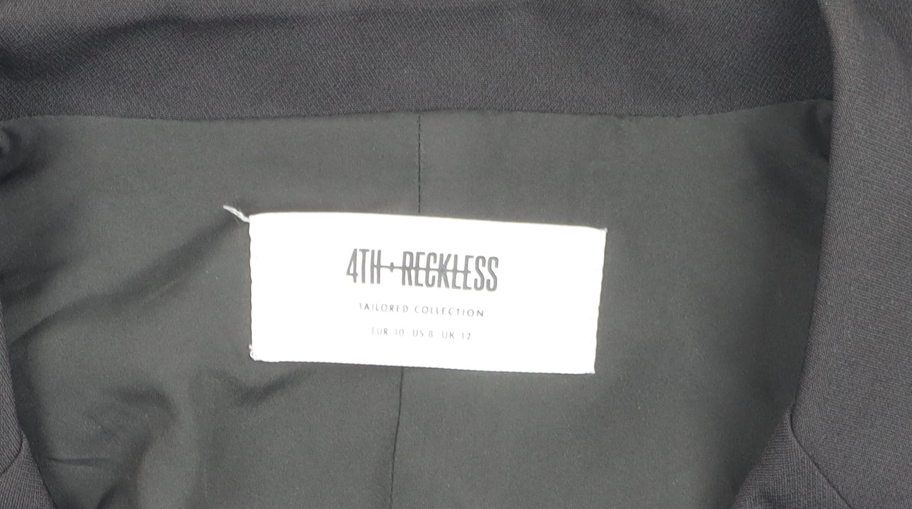 4th Reckless Women's Black Long Sleeve Belted Dress