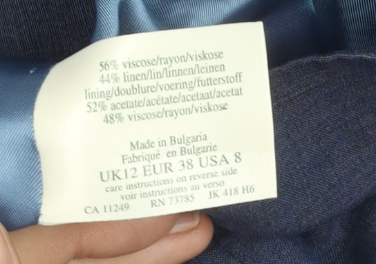 Womens UK Size 12 Laura Ashley Regular Blue Blazer