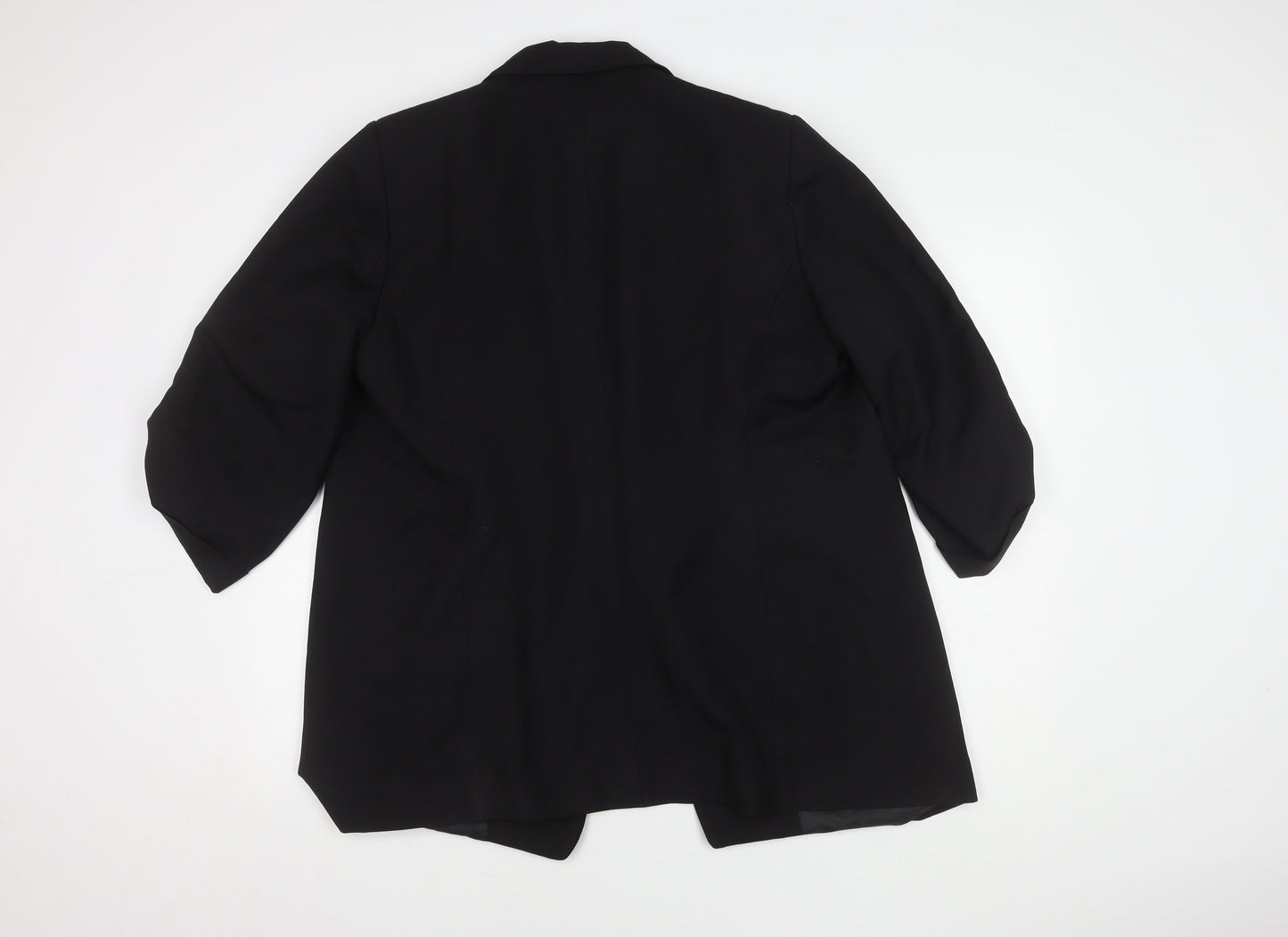 Capsule Women’s Black Blazer UK 18 Notch Lapel Long