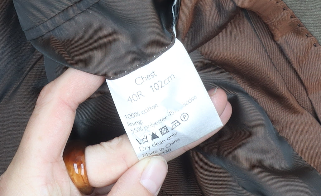 Mens UK Size 40 John Lewis Regular Brown Suit Jacket