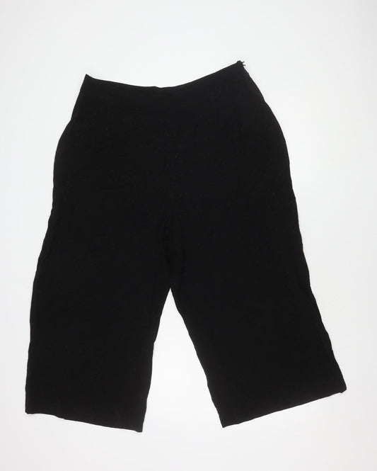 Monsoon Women's Black Wide-Leg Trousers Size 18