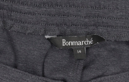 Bonmarché Women's Grey Jeggings, Size 14, Elastic Waist