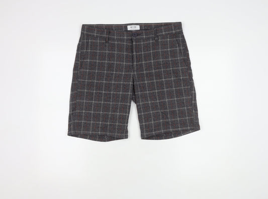 Only & Sons Check Pattern Shorts, Men's, Size 32