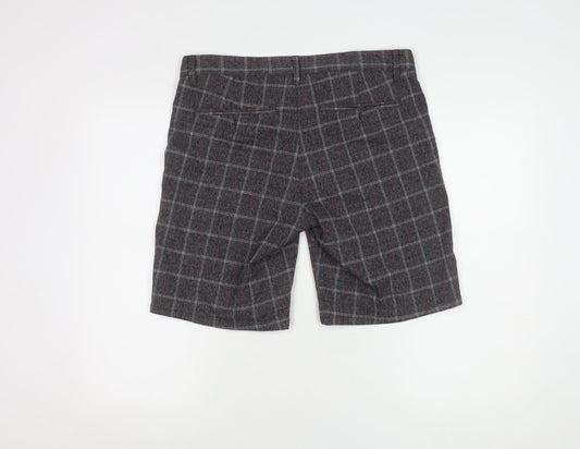 Only & Sons Check Pattern Shorts, Men's, Size 32