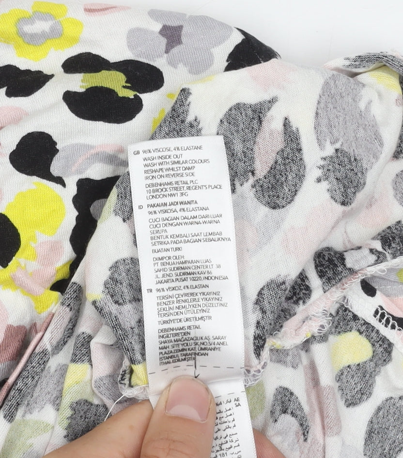Womens UK Size 16 Principles Multicoloured Basic T-Shirt