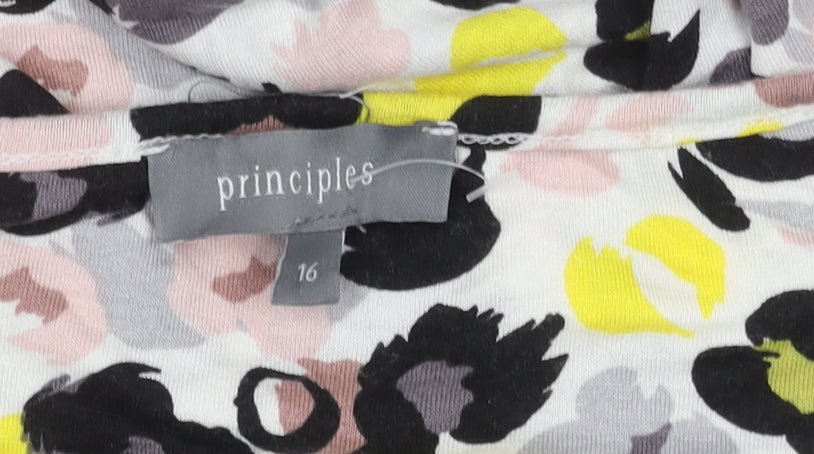 Womens UK Size 16 Principles Multicoloured Basic T-Shirt