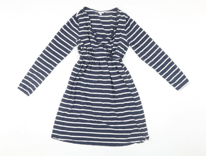 La Redoute Women's Blue Striped Dress - Size 10
