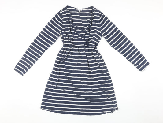 La Redoute Women's Blue Striped Dress - Size 10