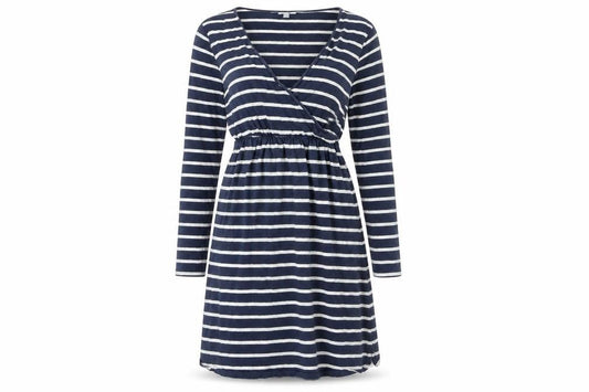 La Redoute Women's Blue Striped Dress - Size 10