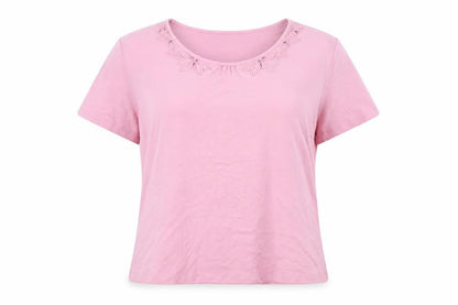 Womens UK Size 20 Eastex Pink Basic T-Shirt
