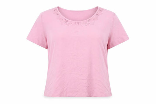 Womens UK Size 20 Eastex Pink Basic T-Shirt