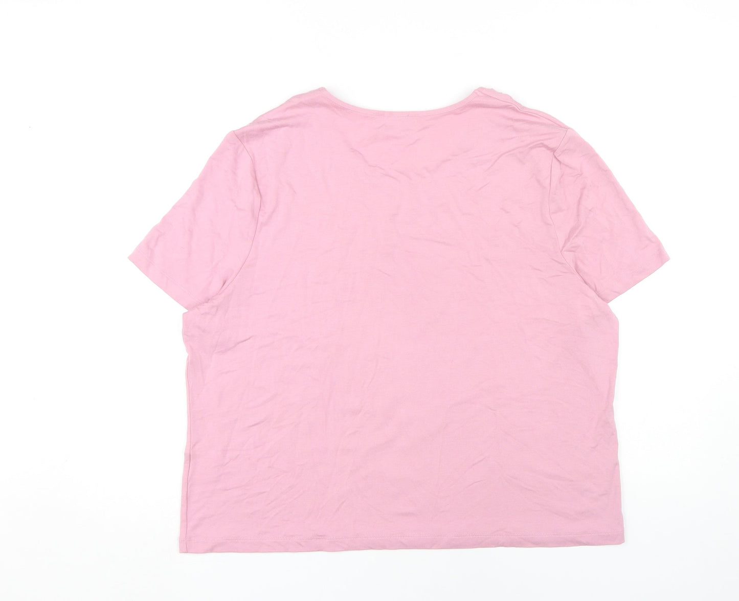 Womens UK Size 20 Eastex Pink Basic T-Shirt