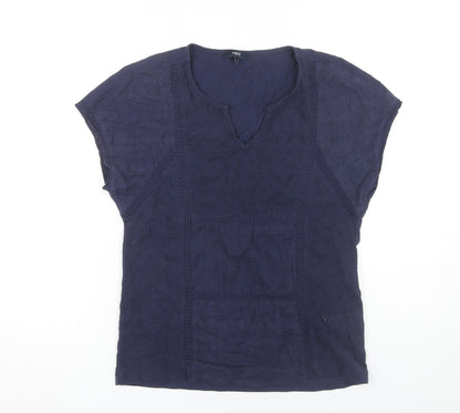 Womens UK Size 8 NEXT Blue Basic Blouse