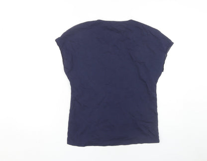 Womens UK Size 8 NEXT Blue Basic Blouse