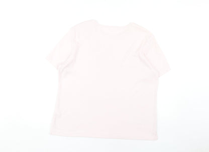 Damart Women’s Pink Embroidered T-Shirt Size 14