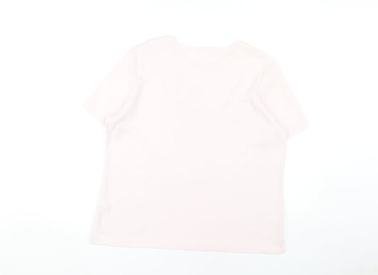 Damart Women’s Pink Embroidered T-Shirt Size 14