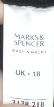 Marks and Spencer Women's Black V-Neck Pullover Jumper
