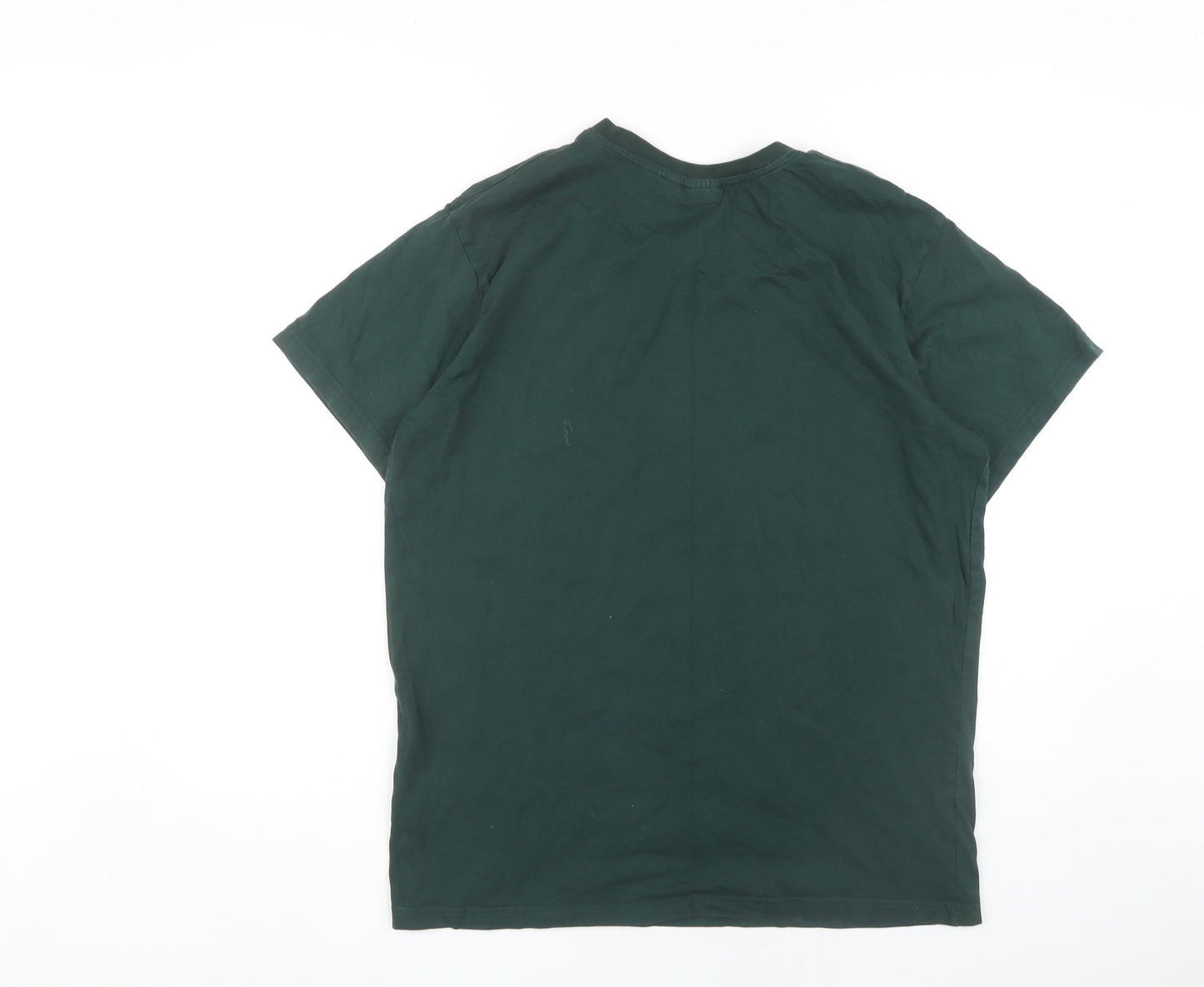 P.A.F.C Men's Green T-Shirt, Size L, Sports Logo, Cotton