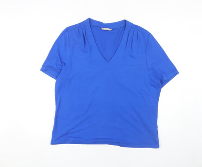 Womens UK Size XL Planet Blue Basic T-Shirt