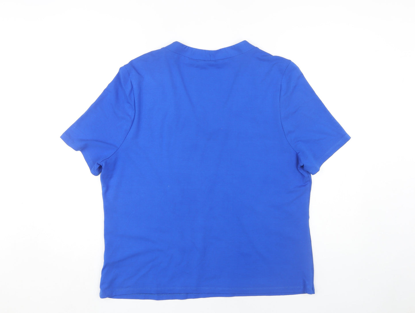 Womens UK Size XL Planet Blue Basic T-Shirt