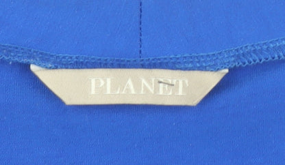 Womens UK Size XL Planet Blue Basic T-Shirt