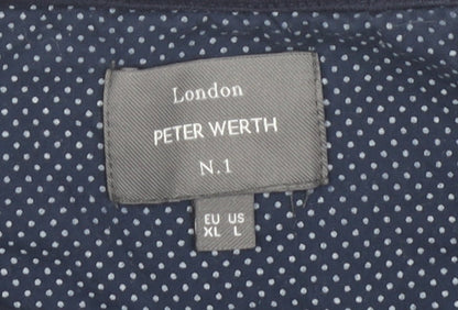 Peter Werth Men's XL Blue Graphic Print T-Shirt