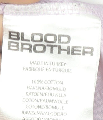 Blood Brother Men's Purple Crew Neck T-Shirt M