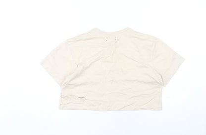PANGAIA Beige Cropped T-Shirt for Women Size S