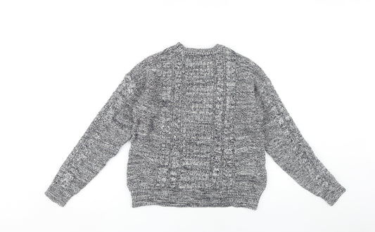 Womens UK Size Size:12 Mango Grey Pullover Jumper