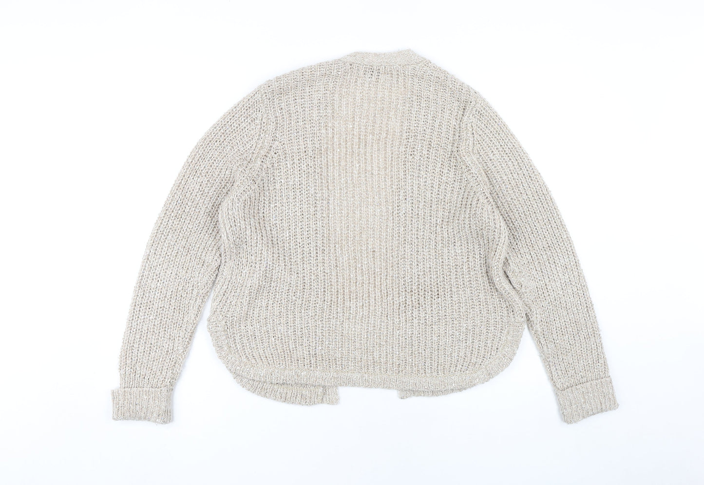 Womens UK Size 12 Marks and Spencer Beige Cardigan Jumper