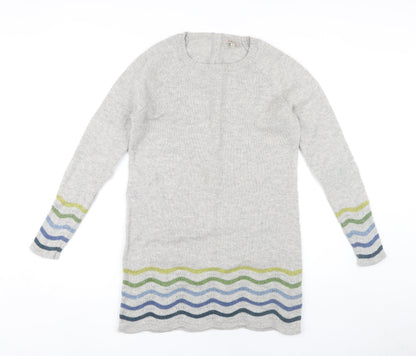 Kew Women’s Grey Jumper Dress M with Stripes
