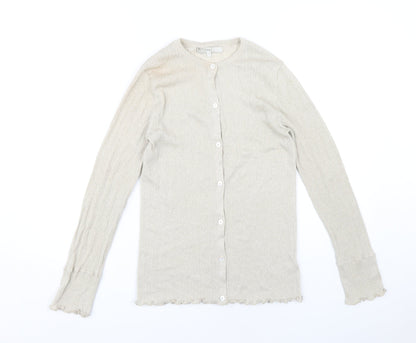Womens UK Size 10 NEXT Beige Cardigan Jumper