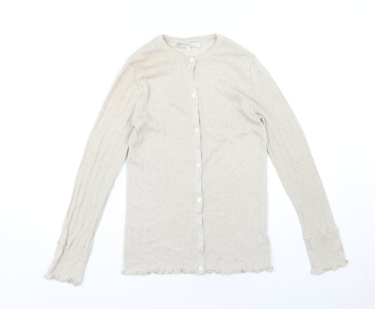 Womens UK Size 10 NEXT Beige Cardigan Jumper