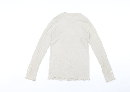 Womens UK Size 10 NEXT Beige Cardigan Jumper