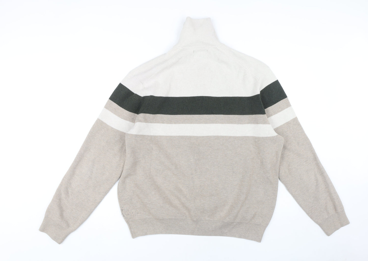 Marks and Spencer Men's Beige 2XL Full Zip Jumper