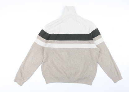 Marks and Spencer Men's Beige 2XL Full Zip Jumper