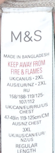 Marks and Spencer Men's Beige 2XL Full Zip Jumper