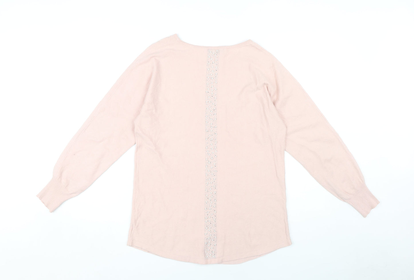 Kaleidoscope Women's Pink Round Neck Jumper, Size 12