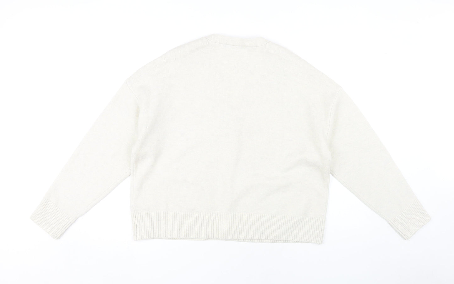 Womens UK Size M Marks and Spencer Ivory Cardigan Jumper