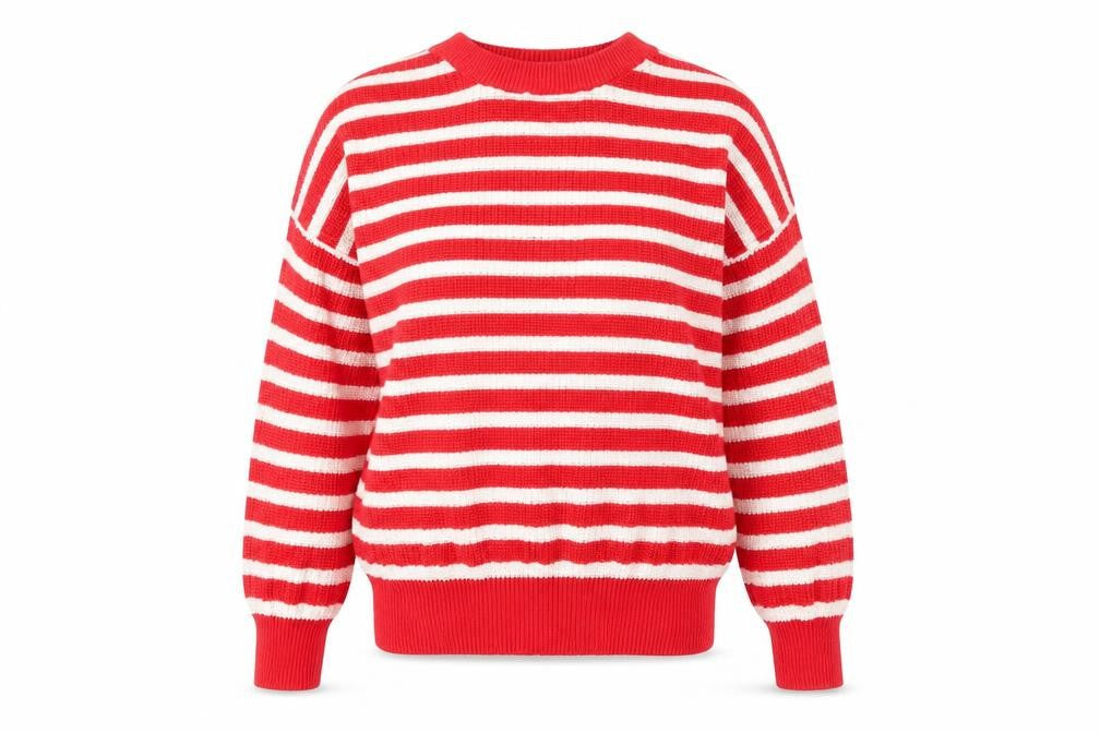 Womens UK Size S Pull & Bear Red Pullover Jumper