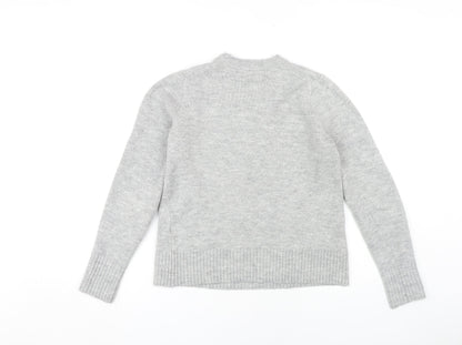 Womens UK Size 8 Warehouse Grey Pullover Jumper
