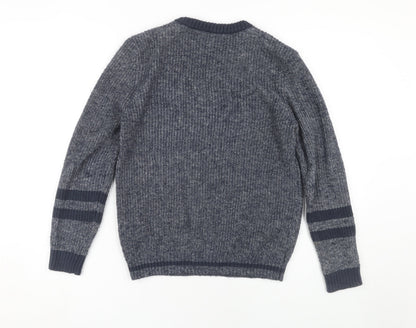 Marks and Spencer Boys Blue Knit Pullover, 12-13 Years