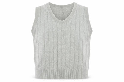 Unisex Adults UK Size 10 Marks and Spencer Grey Vest Jumper