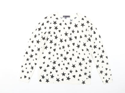Womens UK Size 12 Marks and Spencer White Pullover Jumper
