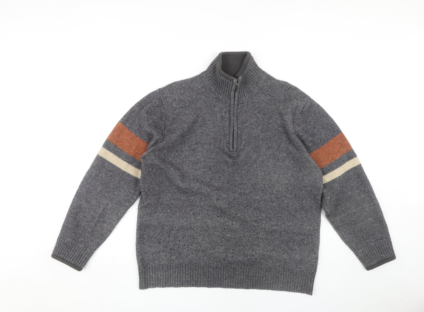 Dunnes Stores Men's Medium Grey High Neck Pullover Jumper