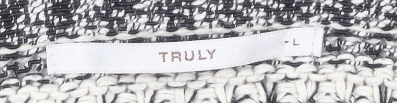 Truly Women's Grey Zip Cardigan L