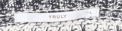 Truly Women's Grey Zip Cardigan L