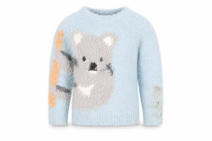Zara Girls Blue Animal Pullover Jumper, 6 Years, Winter