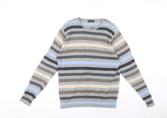 Marks & Spencer Men's Multicoloured Striped Pullover M